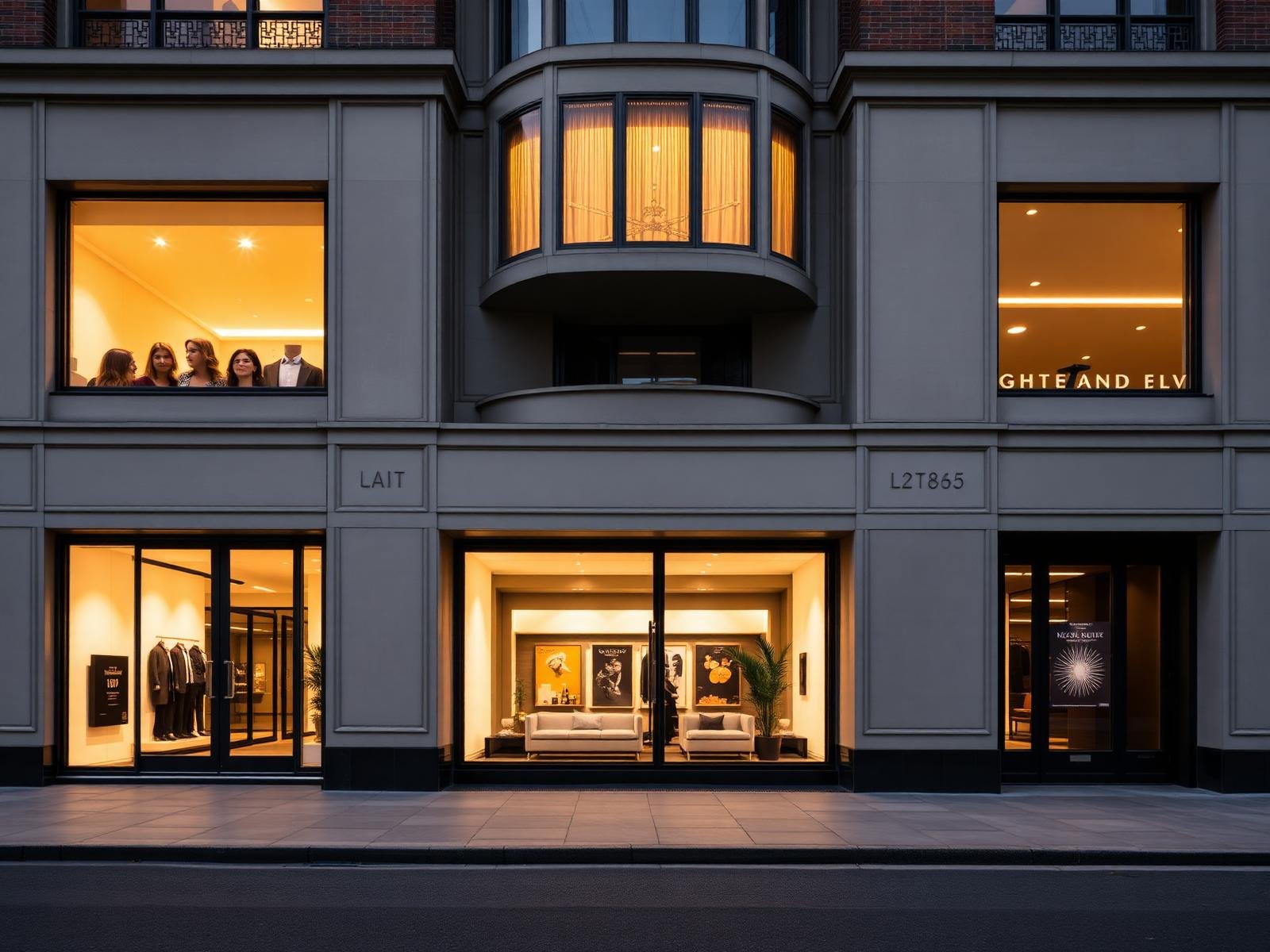 Modern commercial retail property